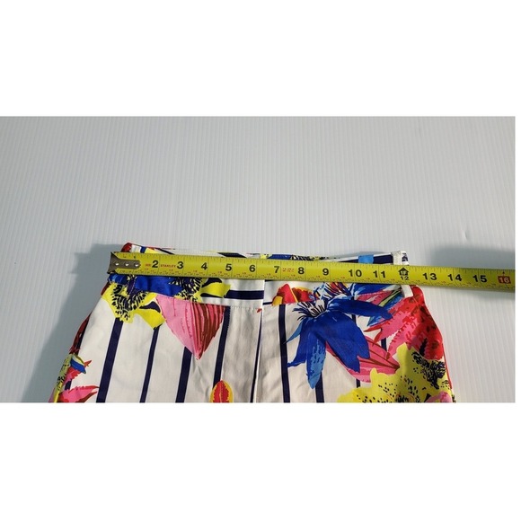 Y2K OVI Floral Striped Shorts High Waist Colorful Print Casual Summer Size S - Picture 4 of 7